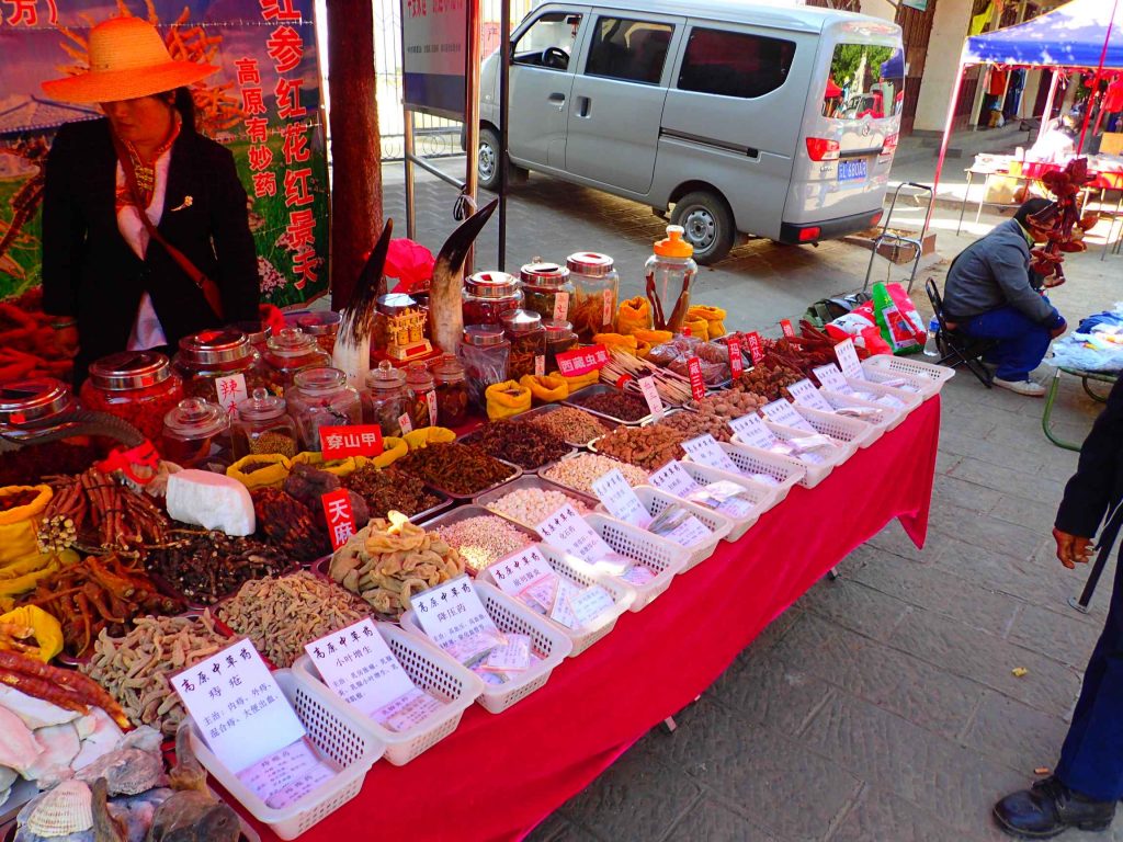 A Traditional Chinese Medicine (TCM) stand