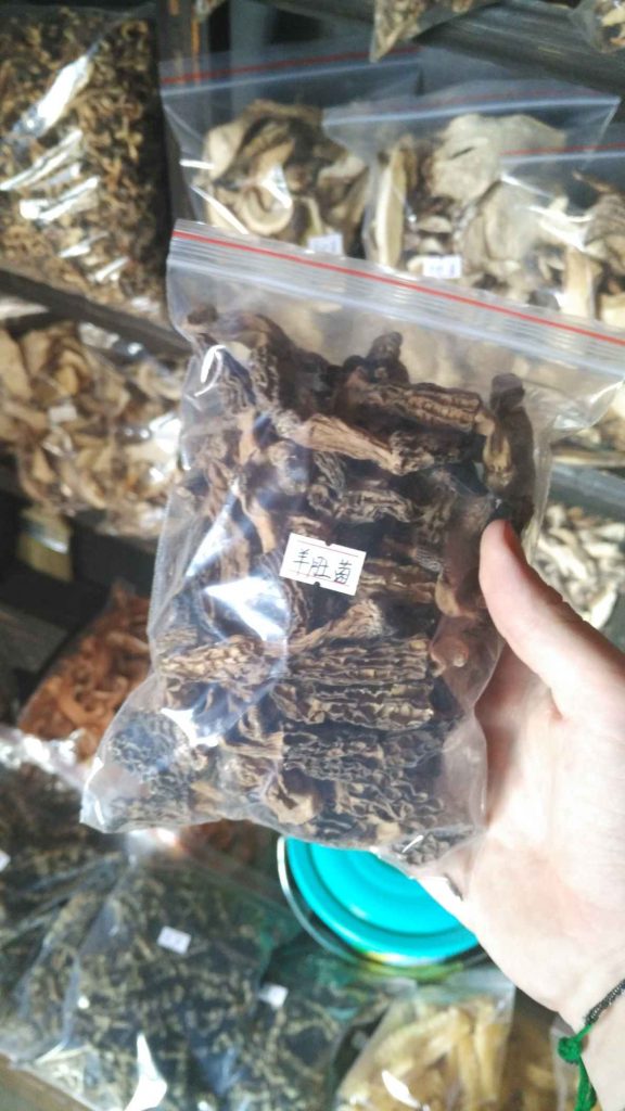 A large bag of dried morels, only 200 kuai ($40 AUD/SGD)