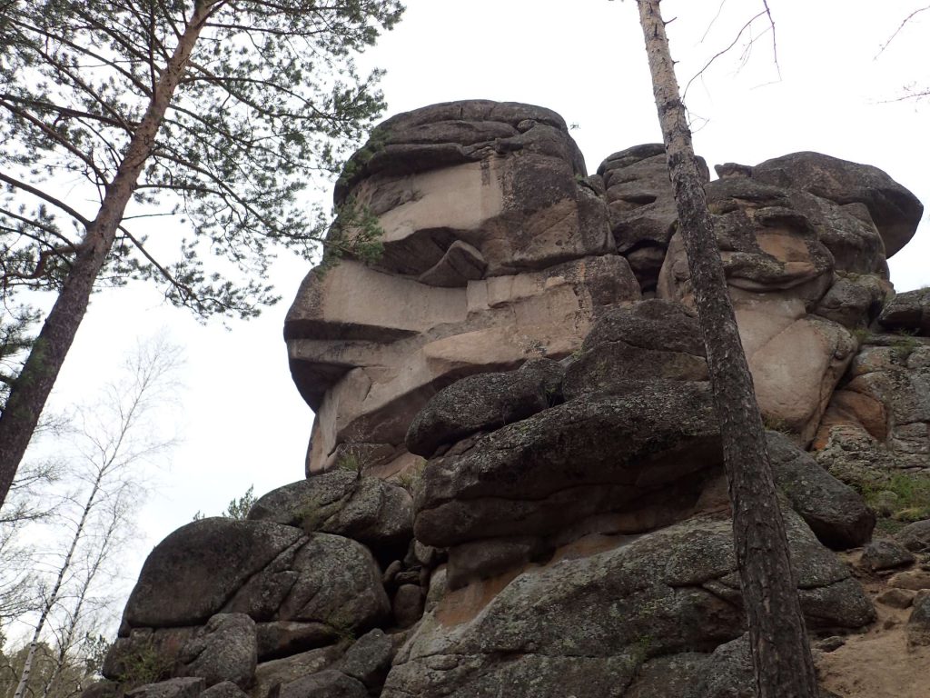 ‘Grandfather rock’ – supposedly a crotchety old man, you can see the nose protruding on the left as he broods out over the valley