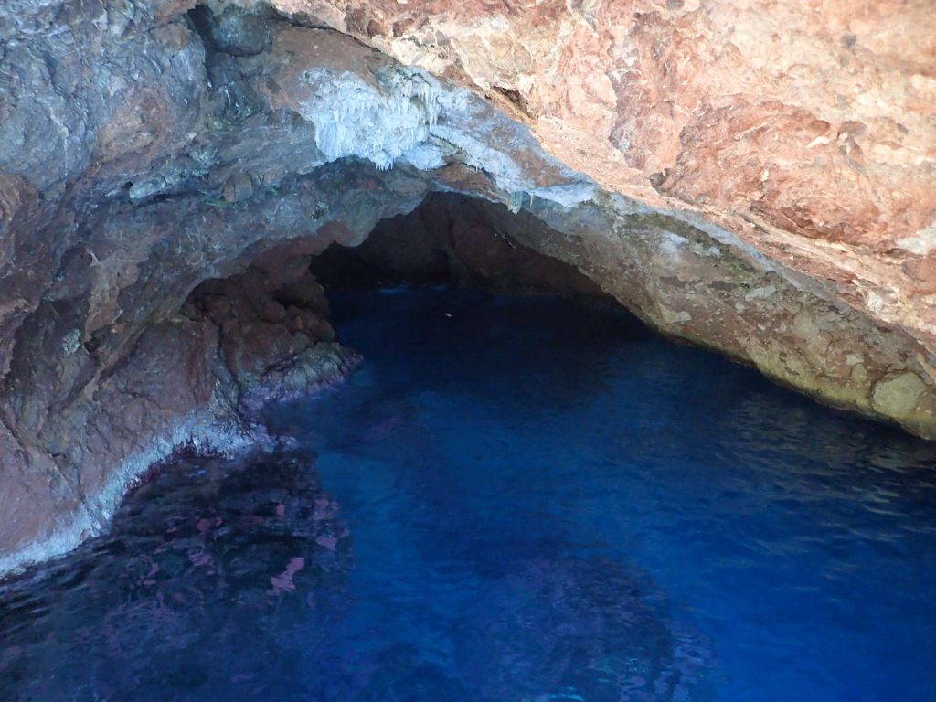 Looking back into the cave