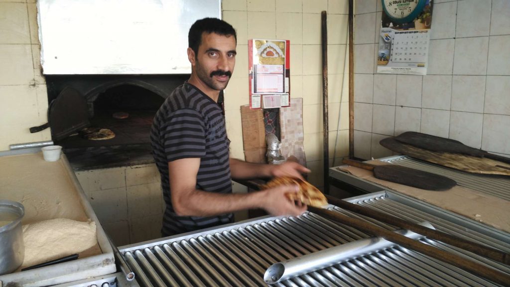 I was beckoned into a bakery by an enticing smell, where I found the pide man baking fresh bread