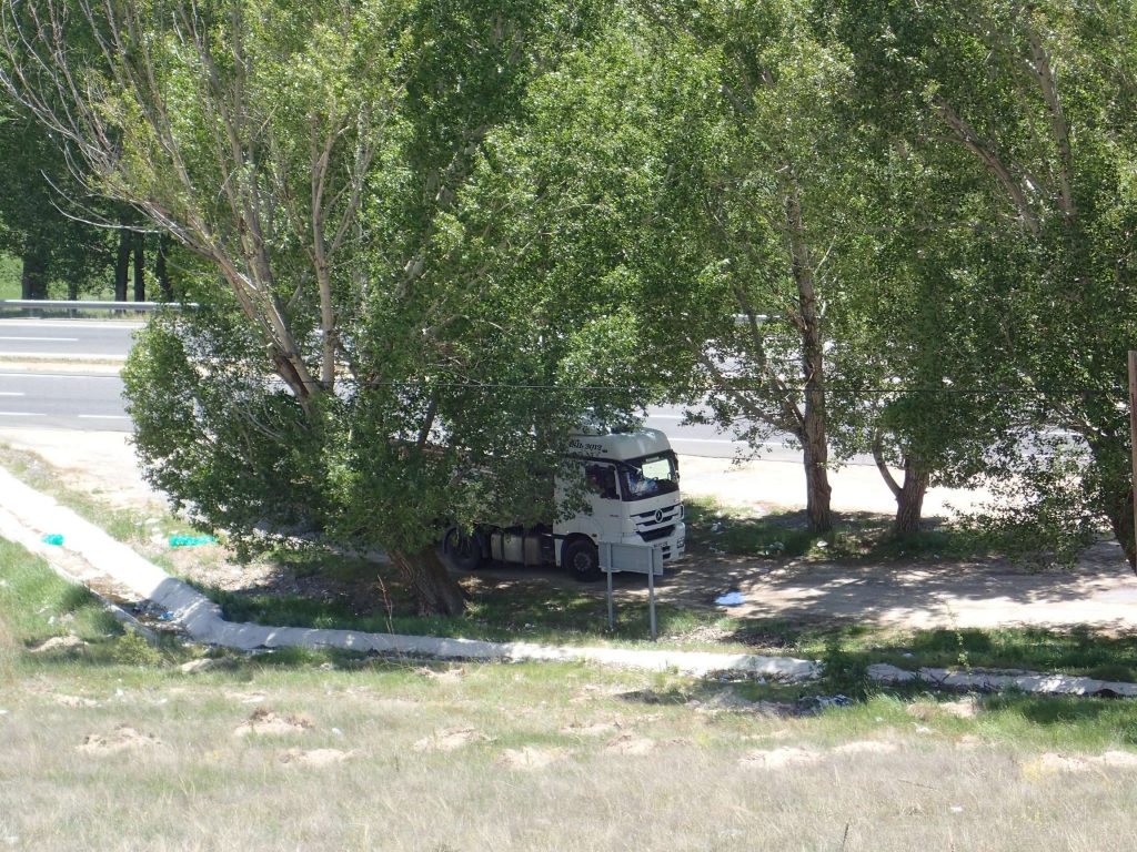 My ride. He stopped and napped for an hour and a half at one truck stop. I think he only wanted to sleep for ten minutes, but I still felt bad when I woke him up – though he didn’t seem to mind either way.