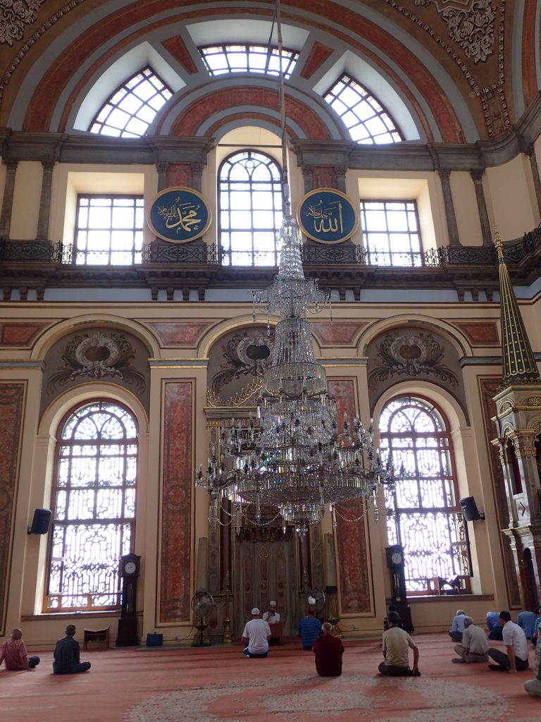 Sightseeing. Mosque interior.