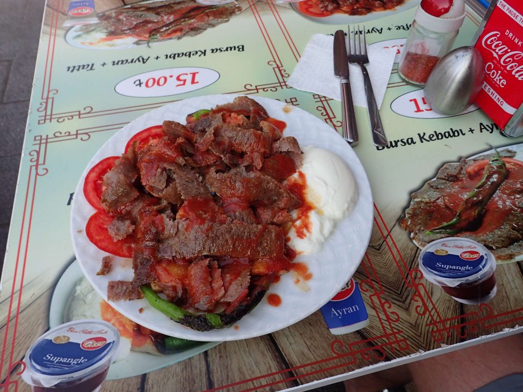 Iskender kebab in all its messy glory