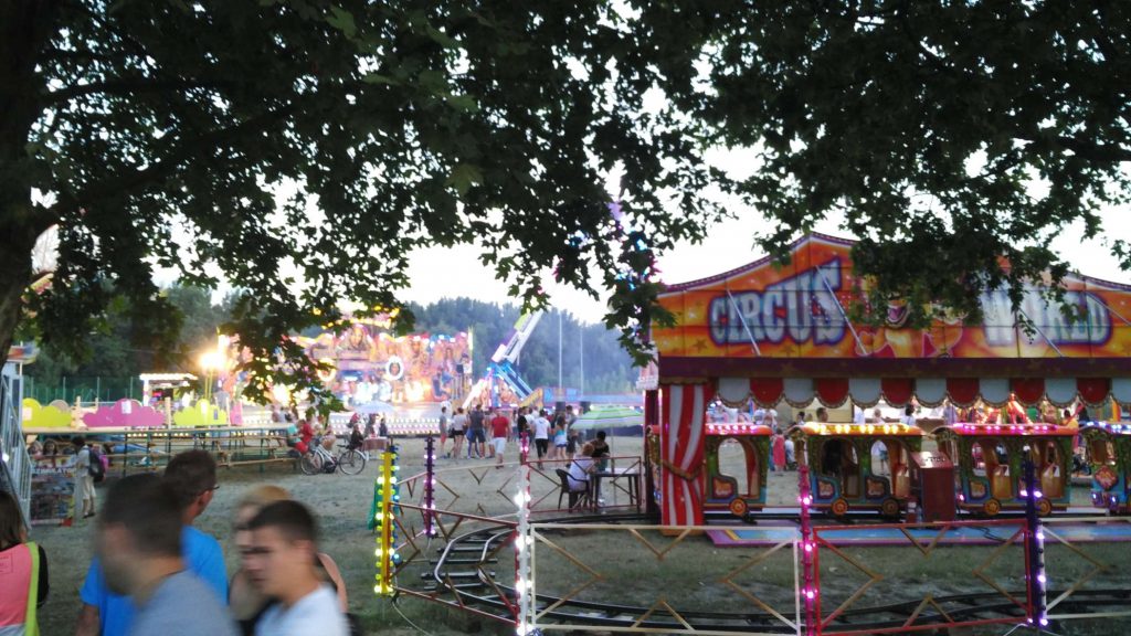 Some of the rides at the fairground