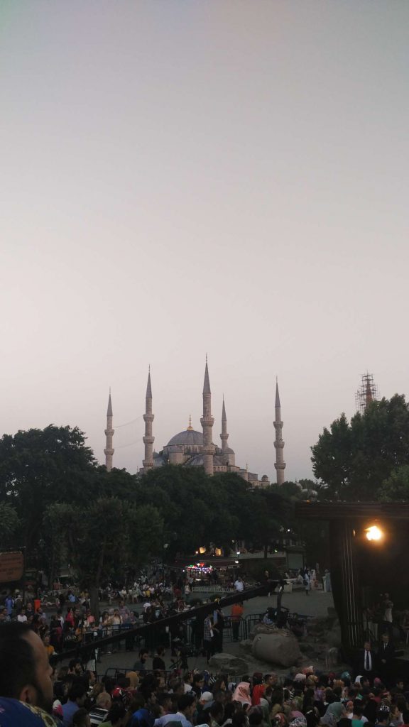 The Blue Mosque at sunset