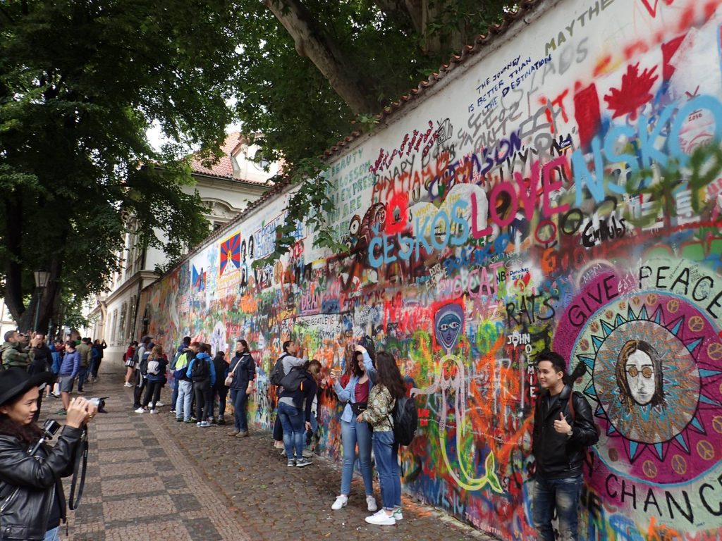 The (apparently famous) Lennon wall